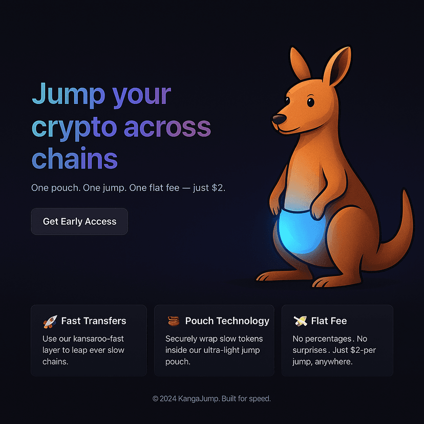 Kangaroo with glowing pouch